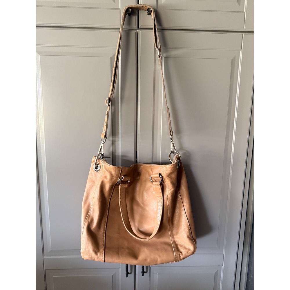 Hammitt Los Angeles Leather Crossbody Bag, Tan Silvertone Hardware - Picture 12 of 16